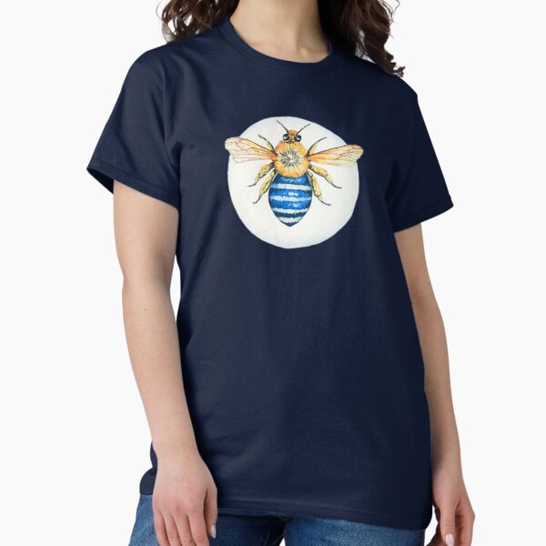 Vista previa del artículo con la obra «Abeja de bandas azules - Amegilla cingulata», diseñado y vendido por Cara Archer.