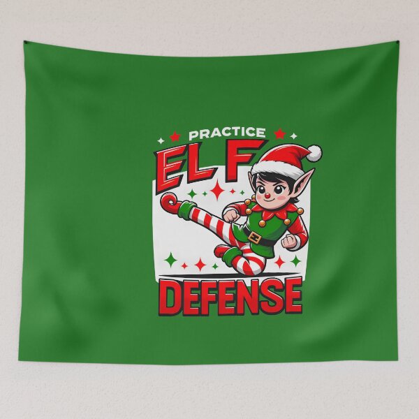 Item preview, Funny Christmas Holiday Shirt - Festive Xmas Parody - Pratice Elf Defense designed and sold by goldentusk.