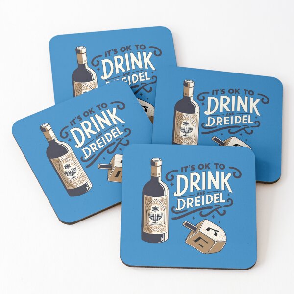 Artikelvorschau, Lustiger Chanukka-Dreidel – Es ist in Ordnung, Dreidel zu trinken und zu trinken entworfen und verkauft von goldentusk.