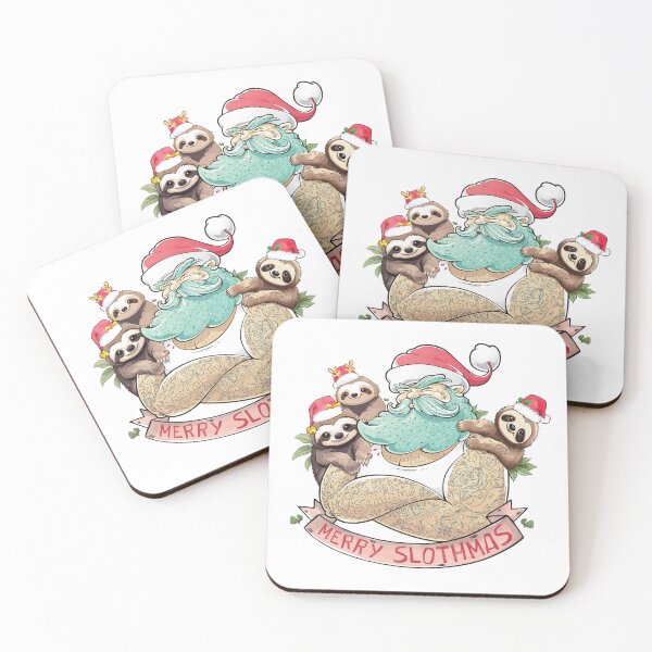 Item preview, Santa Claus and Merry Slothmas designed and sold by chillaxcats.