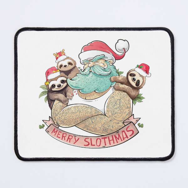 Item preview, Santa Claus and Merry Slothmas designed and sold by chillaxcats.