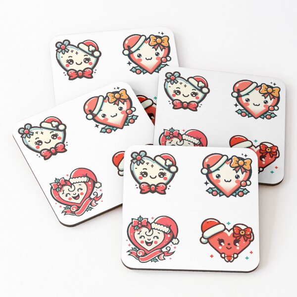 Item preview, Corazón navideño kawaii designed and sold by graphic-genie.