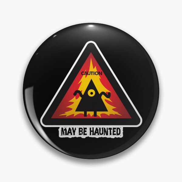 Item preview, May Be Haunted Warning designed and sold by spookycutepeeps.