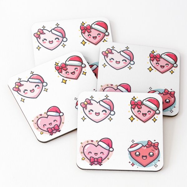 Item preview, Corazón navideño kawaii designed and sold by graphic-genie.