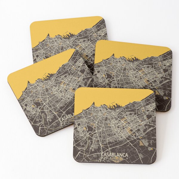 Item preview, Casablanca City Map of Morocco - Pastel designed and sold by deMAP.