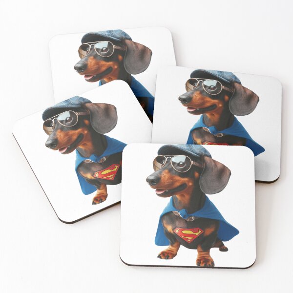Item preview, Superhero Dachshund: Tiny Hero, Big Bark - no background designed and sold by AIrtisticPrints.