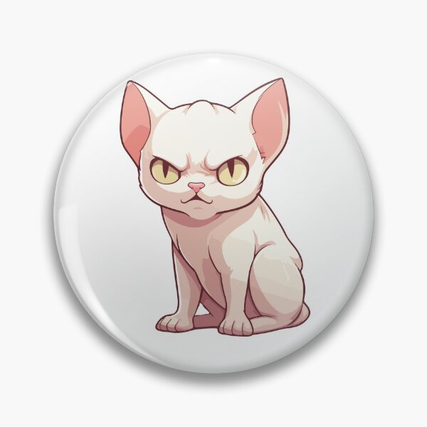 Item preview, cute hairless cat designed and sold by itswallcraft.