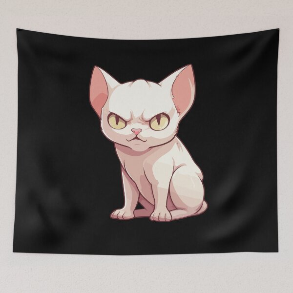 Item preview, cute hairless cat designed and sold by itswallcraft.
