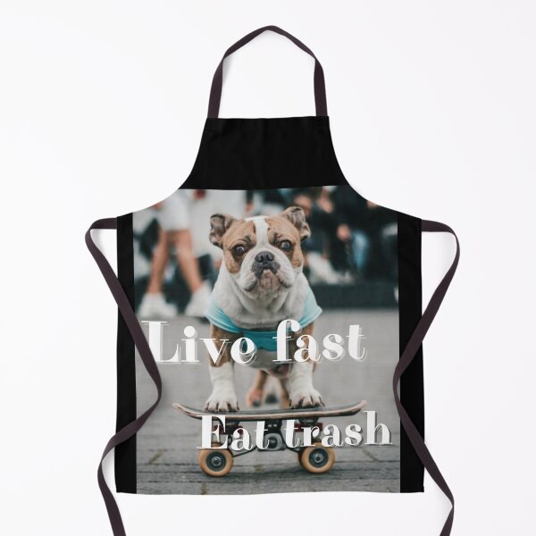 Item preview, Live fast eat trash bulldog french on a skateboard  designed and sold by Mikusia.