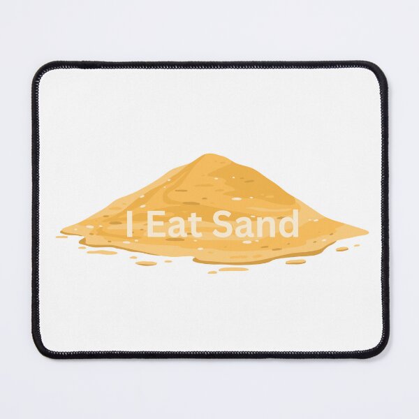 Item preview, I Eat Sand! Just a little sometimes as a treat! Funny Gen Z Meme Unique Bumper  designed and sold by Vintage Vibe Studio.