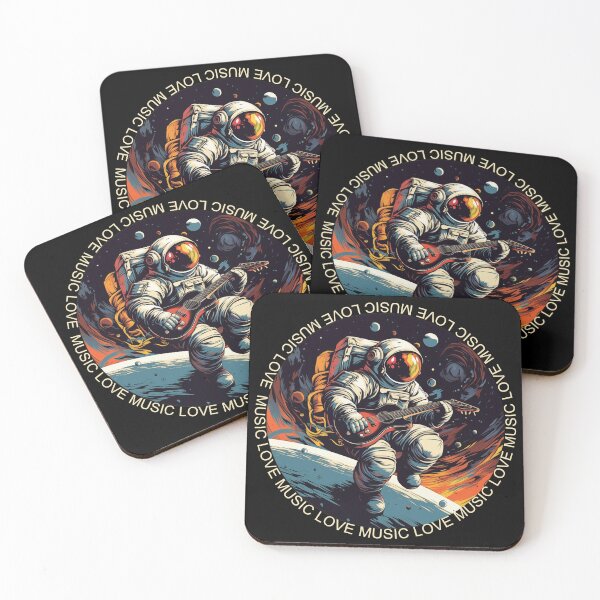Item preview, Astronaut playing guitar and loves music designed and sold by Samanthi007.
