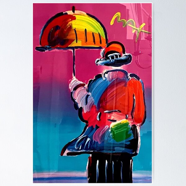 Item preview, Peter Max Umbrella Man 1999 Unique designed and sold by andrienldarts.