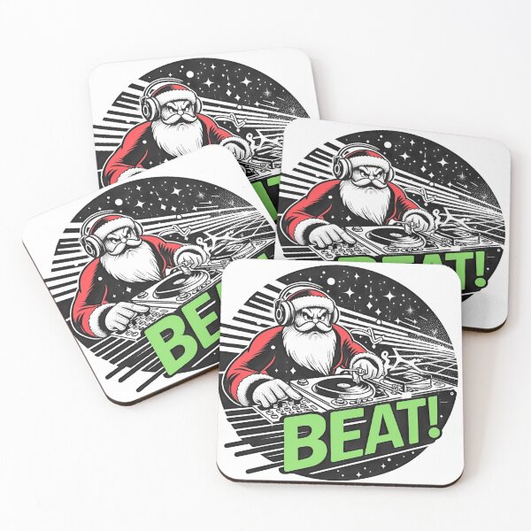 Item preview, Festive Santa Cluas DJ Funny Christmas t shirt designed and sold by SideKickCreates.