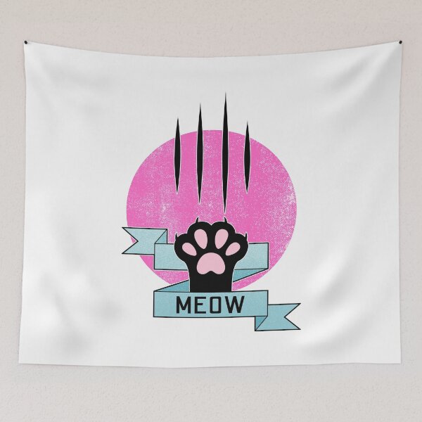 Item preview, Meow | Cat Paw | Teal and Pink designed and sold by ObsidianDaz.