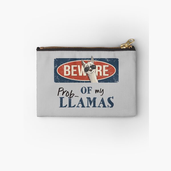 Item preview, Beware Of My Prob-Llamas! Funny Hipster Lama Warning Sign designed and sold by Skizzenmonster.