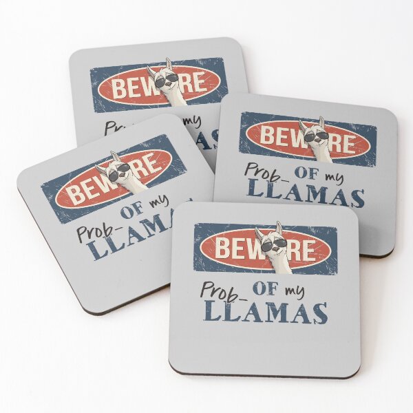 Item preview, Beware Of My Prob-Llamas! Funny Hipster Lama Warning Sign designed and sold by Skizzenmonster.