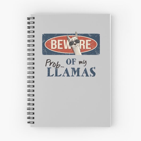 Item preview, Beware Of My Prob-Llamas! Funny Hipster Lama Warning Sign designed and sold by Skizzenmonster.