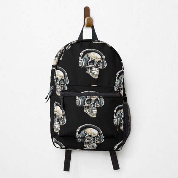 Item preview, Skull with headphone drawing designed and sold by Blondiabshop.