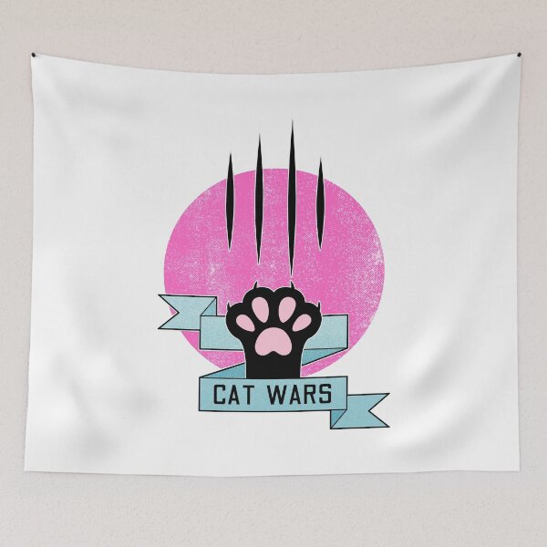 Item preview, Cat Wars | Cat Paw | Teal and Pink designed and sold by ObsidianDaz.