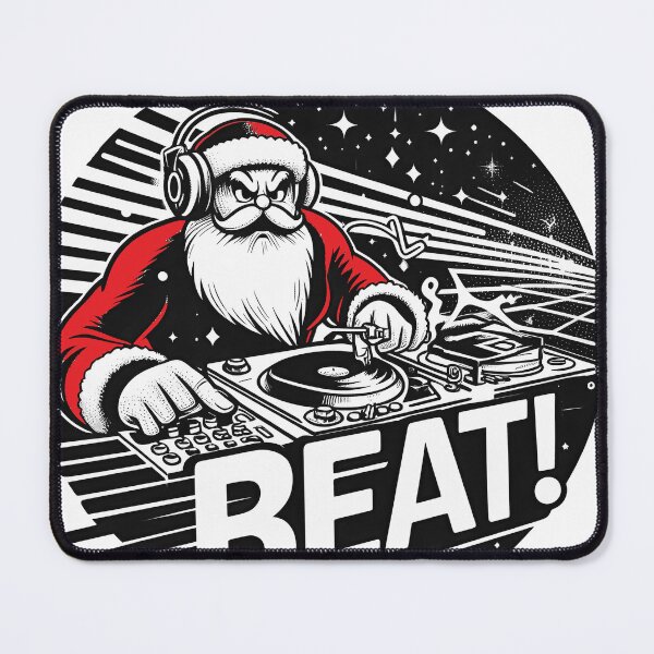 Item preview, Festive Santa Cluas DJ Funny Christmas t shirt designed and sold by SideKickCreates.
