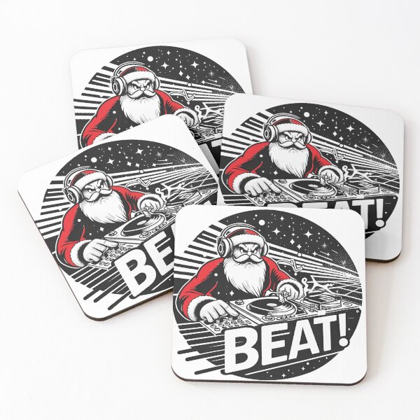 Item preview, Festive Santa Cluas DJ Funny Christmas t shirt designed and sold by SideKickCreates.