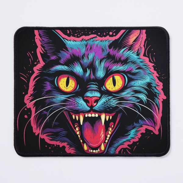 Item preview, Vintage Neon Cat Sticker designed and sold by JustOkayDesigns.