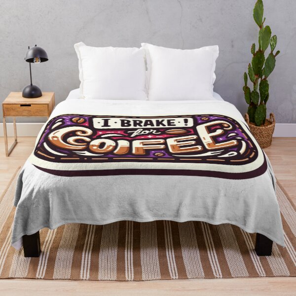 Item preview, Funny Coffee Lover Bumper Sticker Design - I Brake for Coffee designed and sold by AzureRegalia.