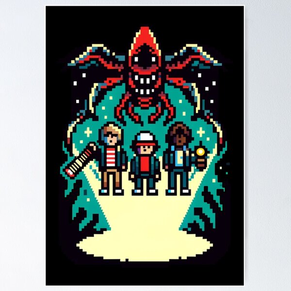 Stranger things pixel hot sale art grid