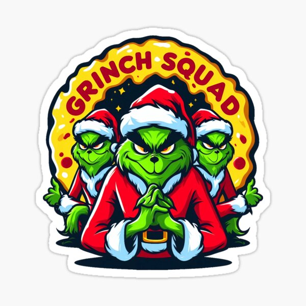 Grinch Squad Sticker for Sale by ELTRONOLE