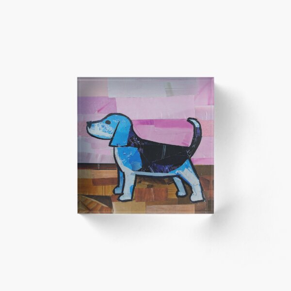 Blue Beagle Acrylic Block