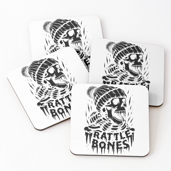 Item preview, Rattle Bones Christmas Skeleton Festive Black design designed and sold by SideKickCreates.