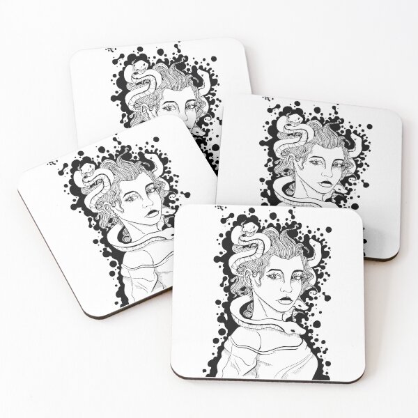 Item preview, Beautiful Medusa black and white designed and sold by VM-art-Vault.