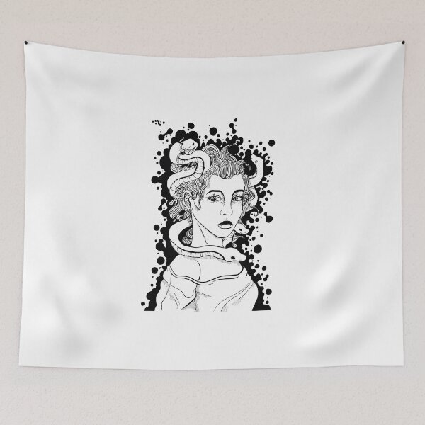Item preview, Beautiful Medusa black and white designed and sold by VM-art-Vault.