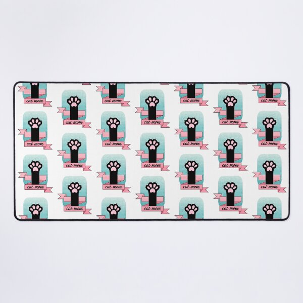 Item preview, Cat Mom | Cat Paw | Teal and Pink designed and sold by ObsidianDaz.