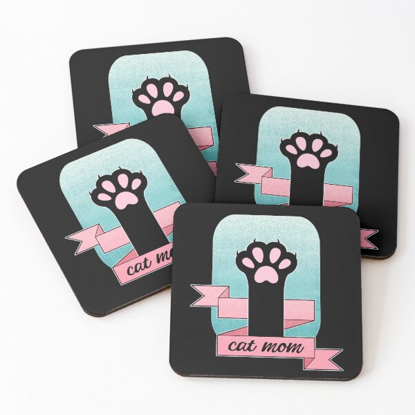 Item preview, Cat Mom | Cat Paw | Teal and Pink  designed and sold by ObsidianDaz.