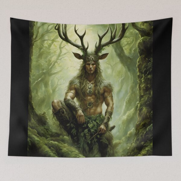 Item preview, Cernunnos, el dios cornudo designed and sold by FineArtworld7.