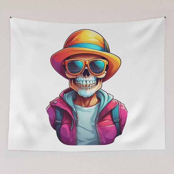 Item preview, skull with bucket hat designed and sold by wplamkung.