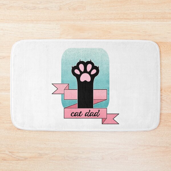 Item preview, Cat Dad | Cat Paw | Teal and Pink  designed and sold by ObsidianDaz.