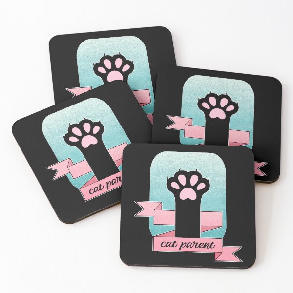 Item preview, Cat Parent | Cat Paw | Teal and Pink  designed and sold by ObsidianDaz.