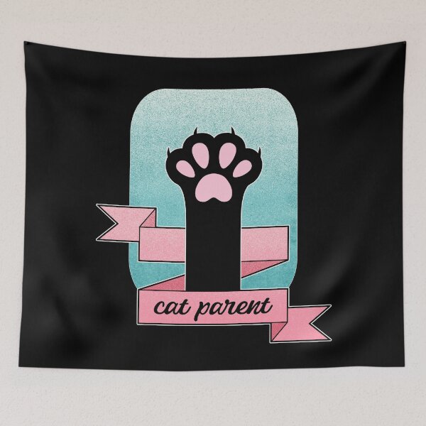 Item preview, Cat Parent | Cat Paw | Teal and Pink  designed and sold by ObsidianDaz.