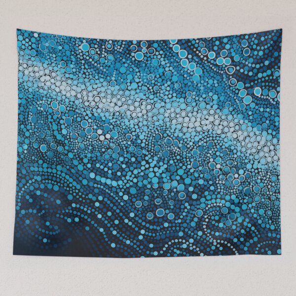 Item preview, Aboriginal Inspired Dot Art - With The Waves designed and sold by GrinGalore.