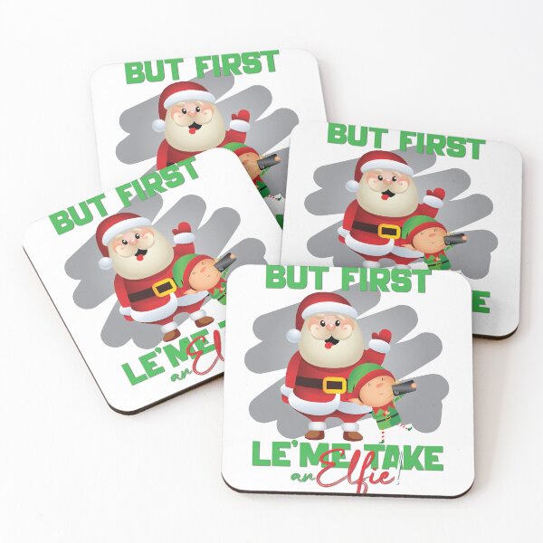 Item preview, Christmas Elfie & Santa Photobomb Tee designed and sold by clevercraft58.