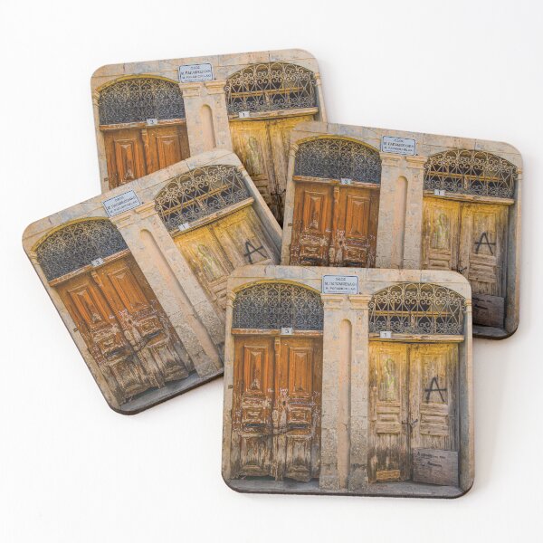 Item preview, Two Old Brown Doors, Rethimno, Crete designed and sold by Brian Shaw.