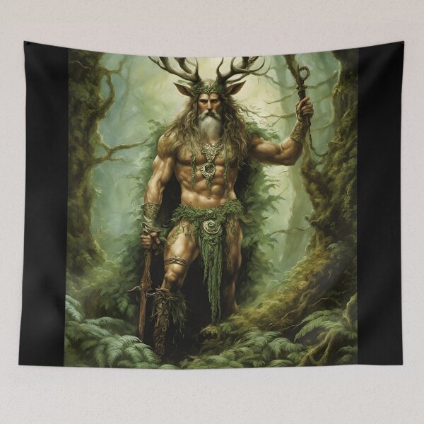 Item preview, Cernunnos, el dios cornudo designed and sold by FineArtworld7.