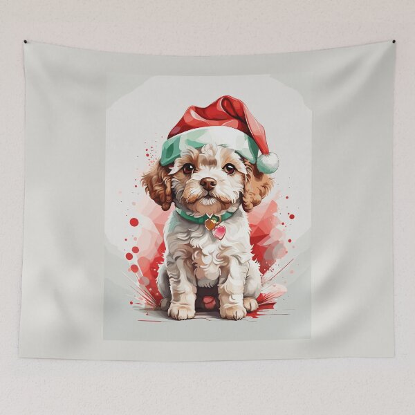 Item preview, Christmas Dog - Heartwarming Illustration of Holiday Joy designed and sold by cutie1pie1dogs.