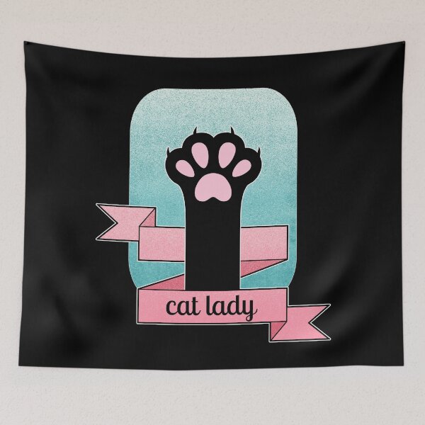 Item preview, Cat Lady | Cat Paw | Teal and Pink designed and sold by ObsidianDaz.