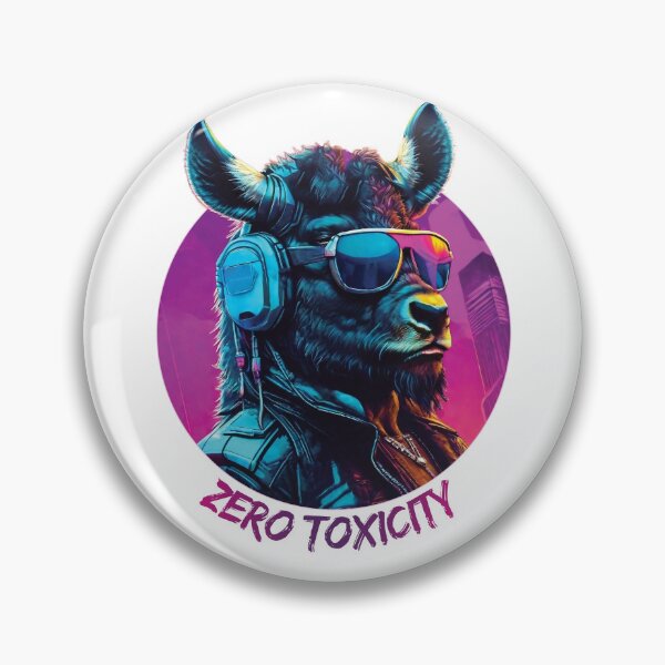 Item preview, Synthwave wisent in sunglasses - Zero toxicity designed and sold by HarridanCreates.