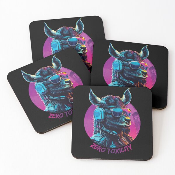 Item preview, Synthwave wisent in sunglasses - Zero toxicity designed and sold by HarridanCreates.