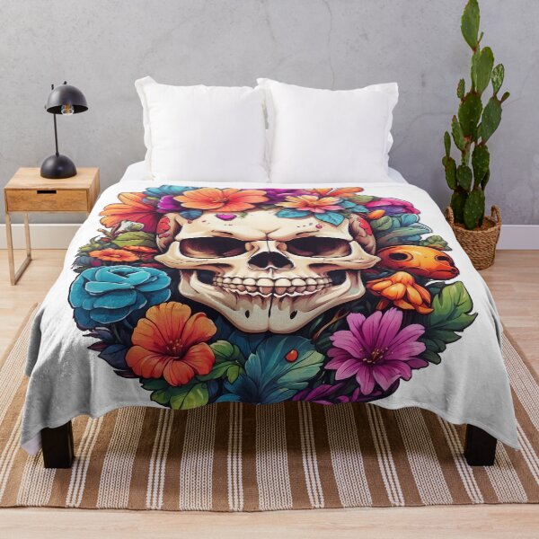 Item preview, Skull with flowers designed and sold by wplamkung.