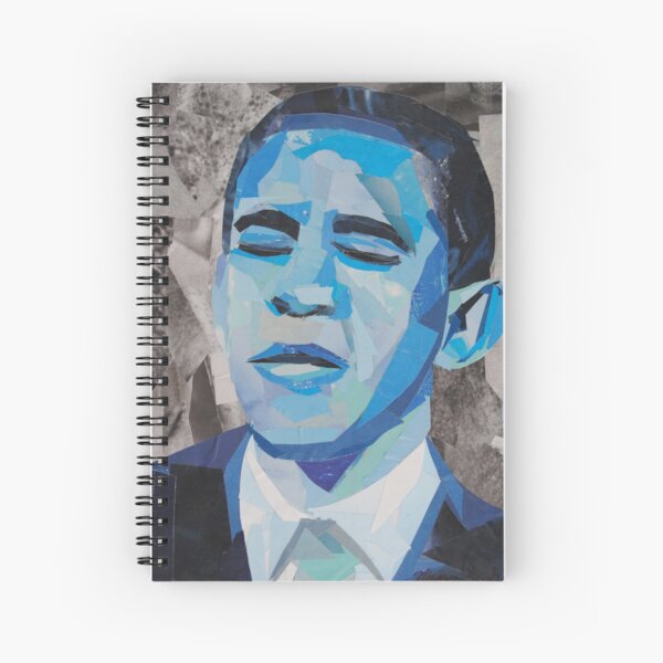 Blue Barack Obama Spiral Notebook